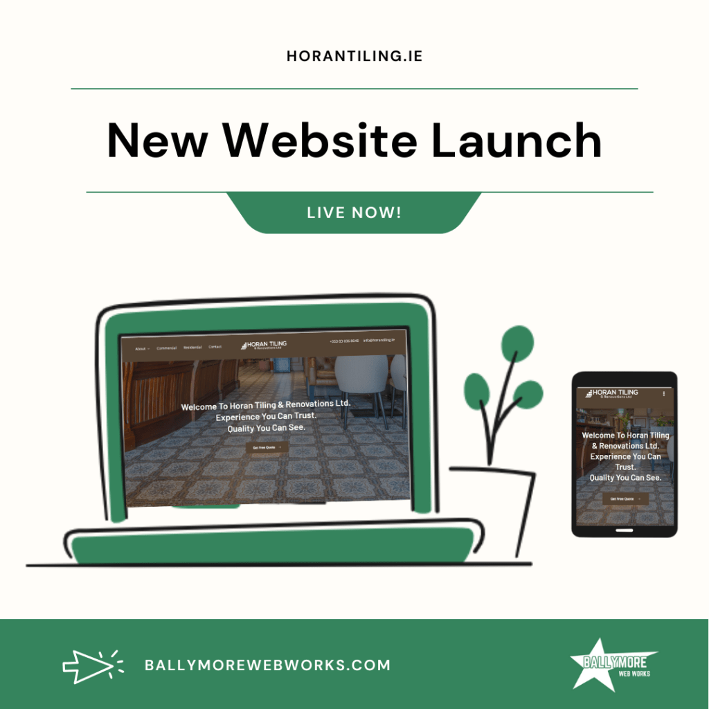 New website graphic for horan tiling in kildare, irish tiling contractors